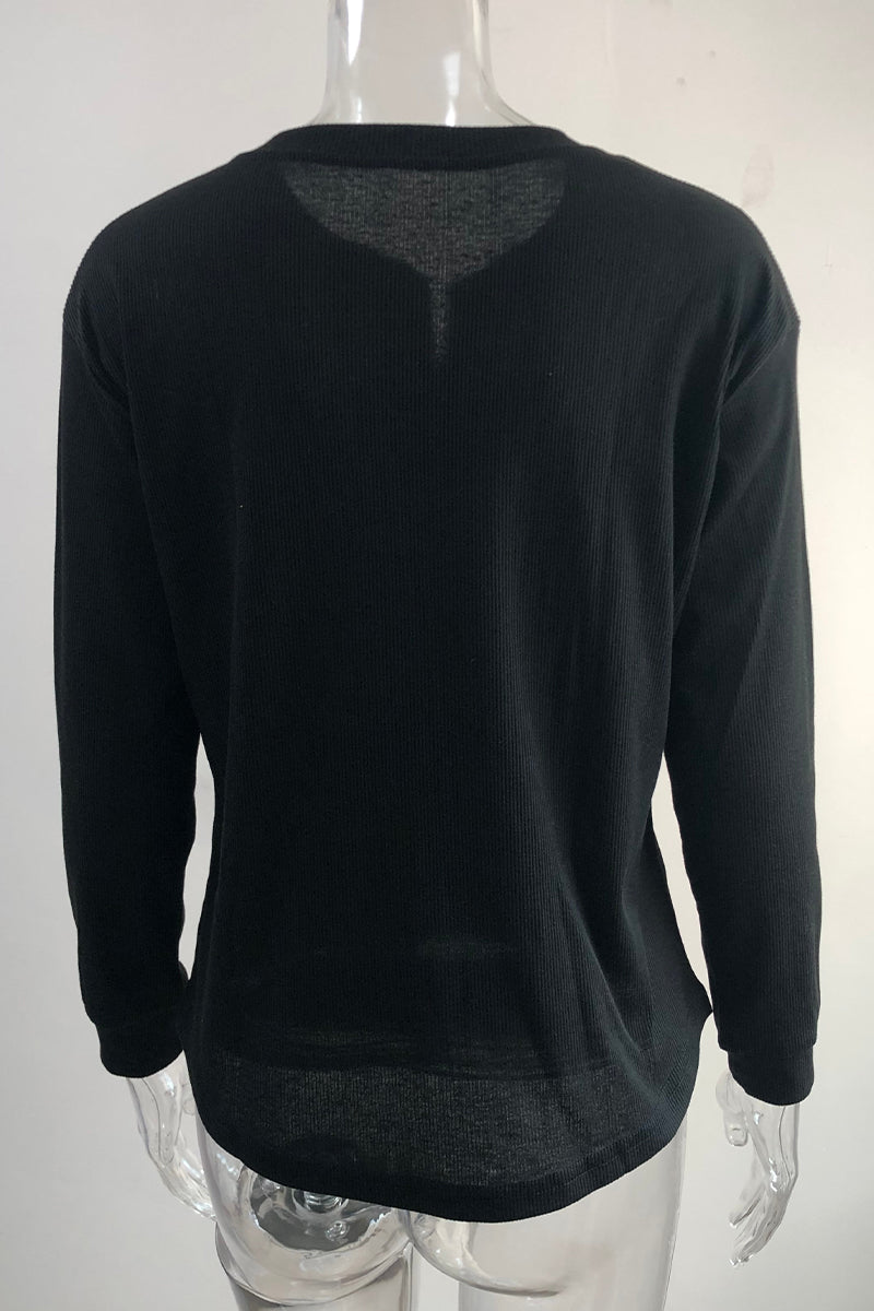 Fashion Casual Solid V Neck Tops(6 Colors)