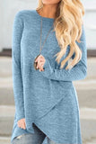 Casual Street Solid Color O Neck Long Sleeve Tops(7 Colors)