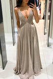 Celebrities Elegant Solid Backless V Neck Princess Dresses