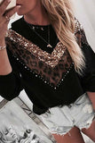 Florcoo Leopard Stitching Sweatshirt