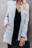 Florcoo Retro Pocketed Heather Grey Coat(3 Colors)