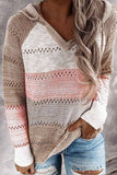 Florcoo Striped Color-Block Knitted Sweater