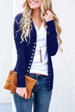 Florcoo Long Sleeves Buttons Design Cardigan(7 Colors)