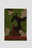 Fashion Camouflage Print Tassel Patchwork Scarf