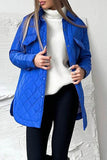 Casual Solid Bandage Patchwork Turndown Collar Outerwear