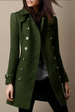 Casual Solid Buttons Mandarin Collar Outerwear(4 Colors)
