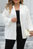 Casual Solid Cardigan Plus Size Overcoat