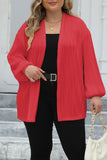 Casual Solid Cardigan Plus Size Overcoat