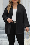 Casual Solid Cardigan Plus Size Overcoat