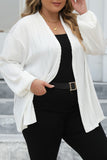 Casual Solid Cardigan Plus Size Overcoat