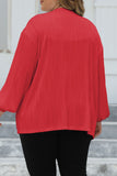 Casual Solid Cardigan Plus Size Overcoat