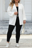 Casual Solid Cardigan Plus Size Overcoat