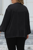 Casual Solid Cardigan Plus Size Overcoat