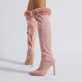 Casual Patchwork Pointed Out Door Shoes (Heel Height 4.33in)