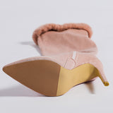 Casual Patchwork Pointed Out Door Shoes (Heel Height 4.33in)