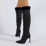Casual Patchwork Pointed Out Door Shoes (Heel Height 4.33in)