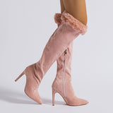 Casual Patchwork Pointed Out Door Shoes (Heel Height 4.33in)