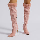 Casual Patchwork Pointed Out Door Shoes (Heel Height 4.33in)