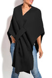 Casual Solid Asymmetrical V Neck Outerwear(3 Colors)