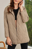 Casual Solid Pocket Hooded Collar Outerwear