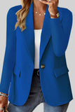 Casual Solid Cardigan Turn-back Collar Outerwear