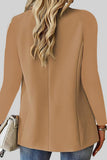 Casual Solid Cardigan Turn-back Collar Outerwear