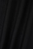 Elegant Solid Patchwork O Neck A Line Dresses