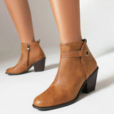 Casual Patchwork Round Out Door Shoes (Heel Height 2.95in)(4 Colors)