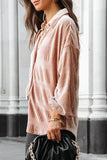 Elegant Solid Fold Turndown Collar Blouses