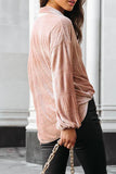 Elegant Solid Fold Turndown Collar Blouses