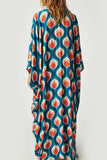 Vintage Vacation Geometric Print Contrast Swimwears Cover Up(6 Colors)