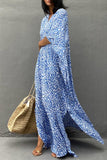 Vintage Vacation Print Leopard Slit Swimwears Cover Up(6 Colors)