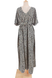 Vintage Vacation Print Leopard Slit Swimwears Cover Up(6 Colors)