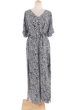 Vintage Vacation Print Leopard Slit Swimwears Cover Up(6 Colors)