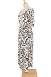 Vintage Vacation Print Leopard Slit Swimwears Cover Up(6 Colors)