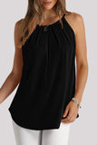 Casual Simplicity Solid Fold O Neck Tops(8 Colors)