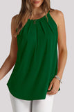 Casual Simplicity Solid Fold O Neck Tops(8 Colors)