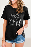 Casual Letter Print O Neck T-Shirts