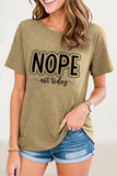 Casual Letter Print O Neck T-Shirts(8 Colors)