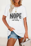 Casual Letter Print O Neck T-Shirts(8 Colors)