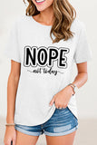 Casual Letter Print O Neck T-Shirts