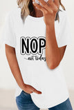 Casual Letter Print O Neck T-Shirts(8 Colors)