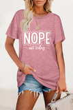 Casual Letter Print O Neck T-Shirts(8 Colors)