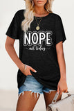 Casual Letter Print O Neck T-Shirts