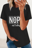 Casual Letter Print O Neck T-Shirts(8 Colors)