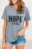 Casual Letter Print O Neck T-Shirts(8 Colors)
