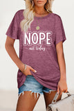Casual Letter Print O Neck T-Shirts(8 Colors)