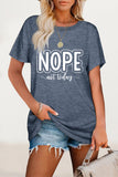 Casual Letter Print O Neck T-Shirts(8 Colors)