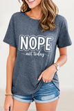 Casual Letter Print O Neck T-Shirts(8 Colors)