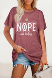 Casual Letter Print O Neck T-Shirts(8 Colors)